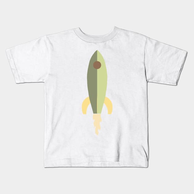 Rocket - Green Kids T-Shirt by littlemoondance